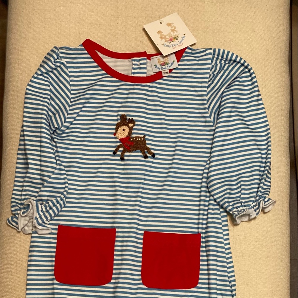 Busy Bee Smocks holiday romper